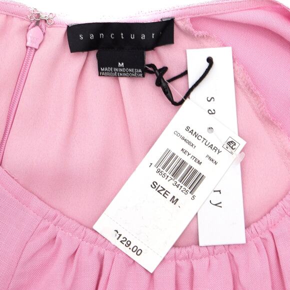 Sanctuary Pink Cutout Long Sleeve Mini Dress Size Medium - Picture 6 of 10